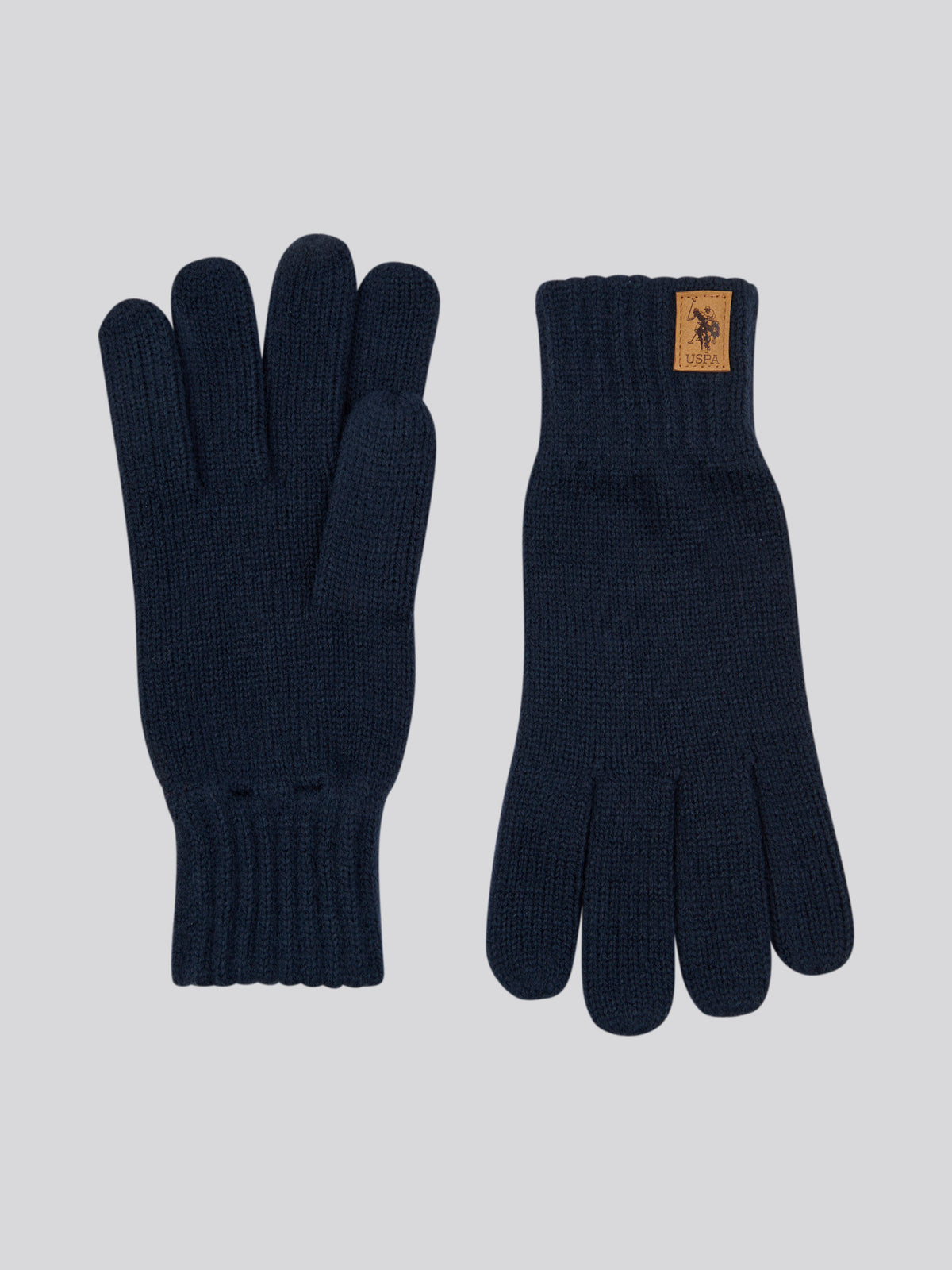 Mens Classic Knit Gloves Dark Sapphire Navy
