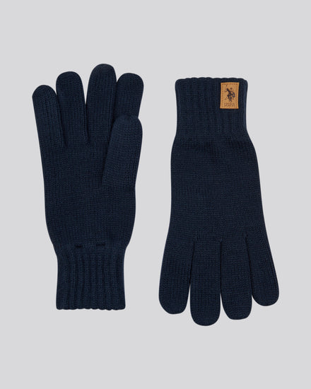 Mens Classic Knit Gloves Dark Sapphire Navy