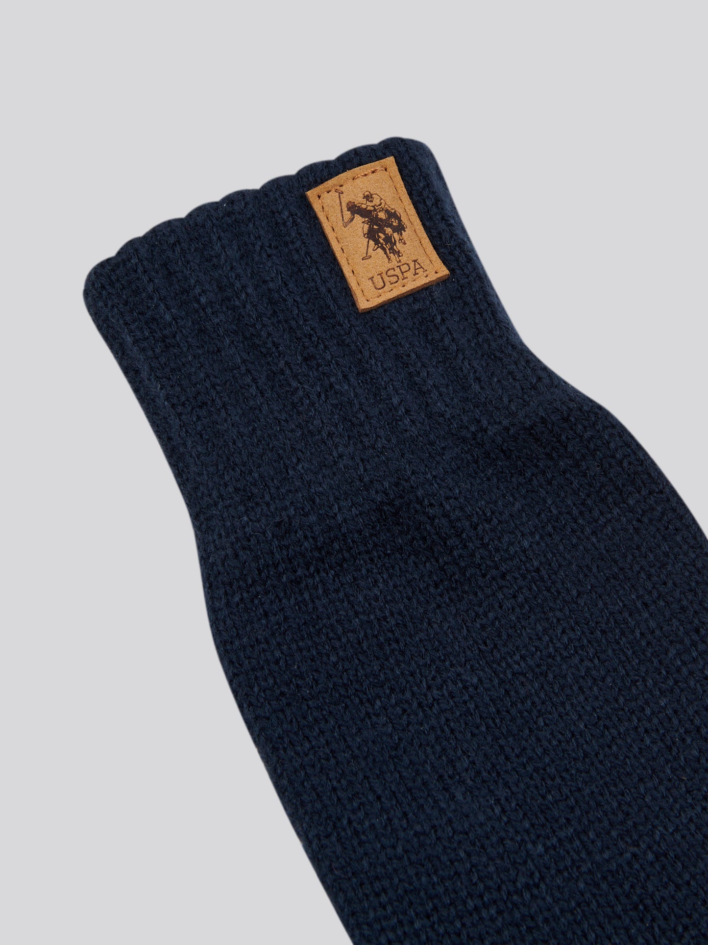Mens Classic Knit Gloves Dark Sapphire Navy