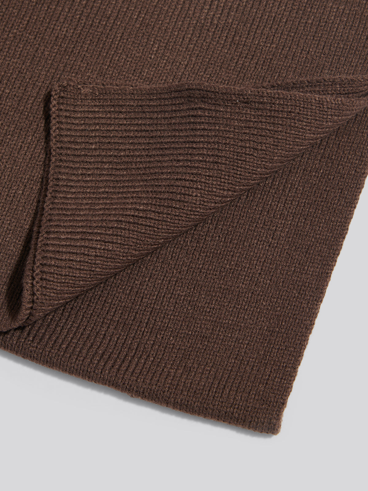 Mens Rib Knit Scarf Bracken Marl