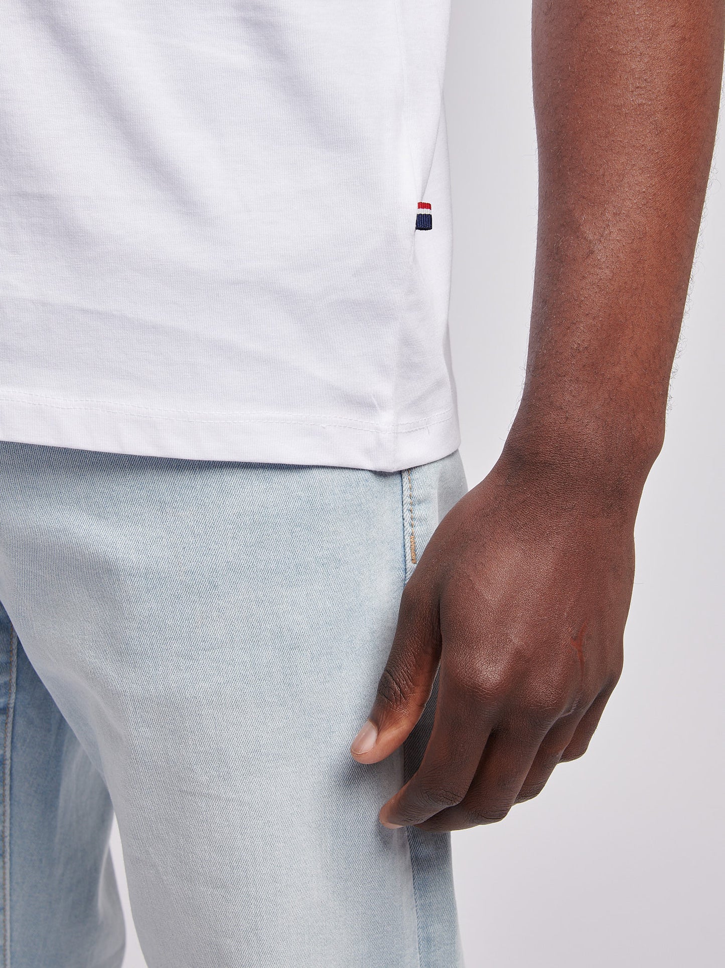 Mens Double Horsemen Graphic T-Shirt in Bright White