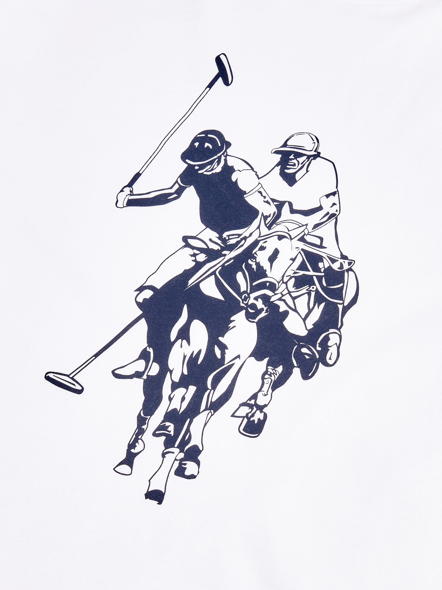 Mens Double Horsemen Graphic T-Shirt in Bright White