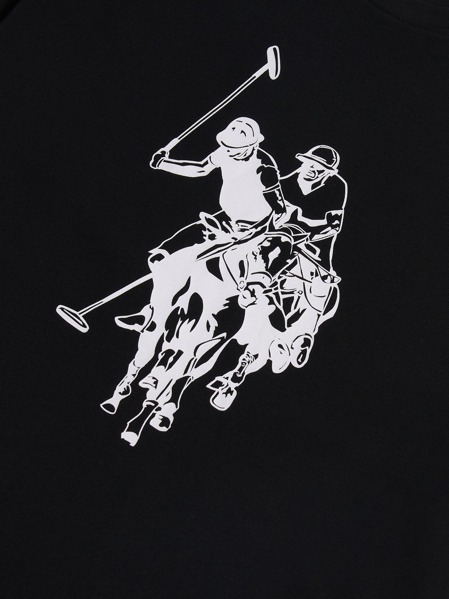 Mens Double Horsemen Graphic T-Shirt in Black