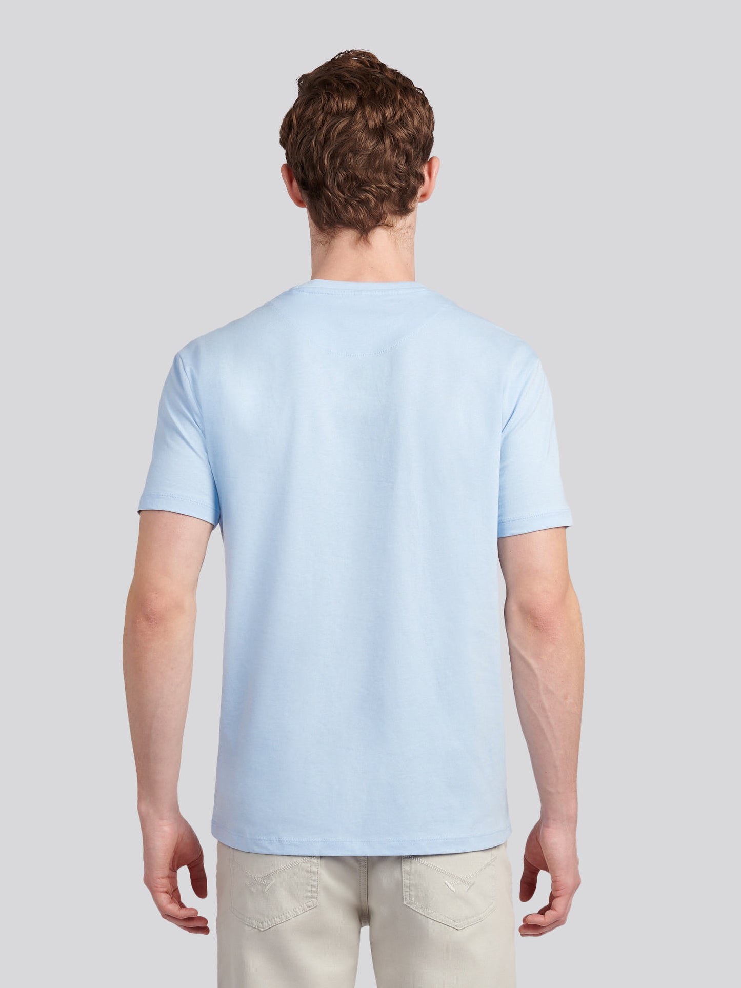 Mens Double Horsemen Graphic T-Shirt in Chambray Blue