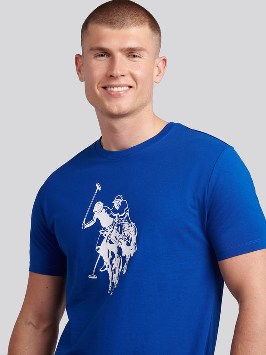 Mens Double Horsemen Graphic T-Shirt in Sodalite Blue