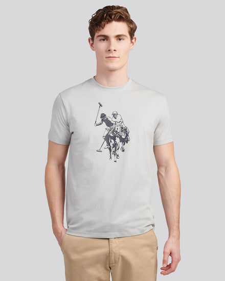 Mens Double Horsemen Graphic T-Shirt in High Rise
