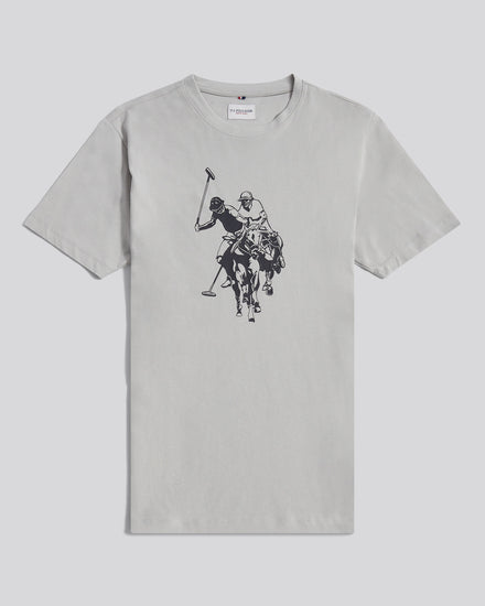 Mens Double Horsemen Graphic T-Shirt in High Rise