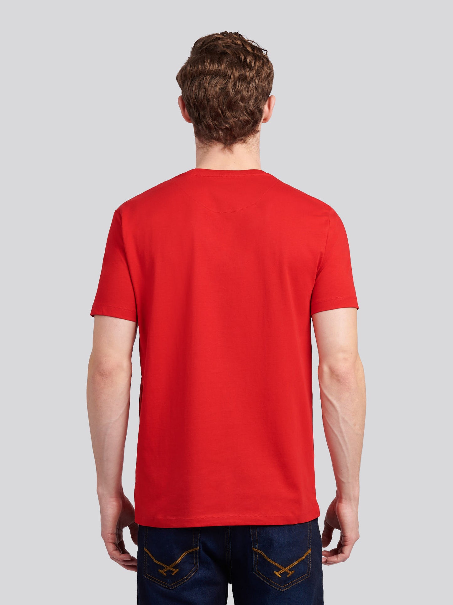 Mens Double Horsemen Graphic T-Shirt in Haute Red