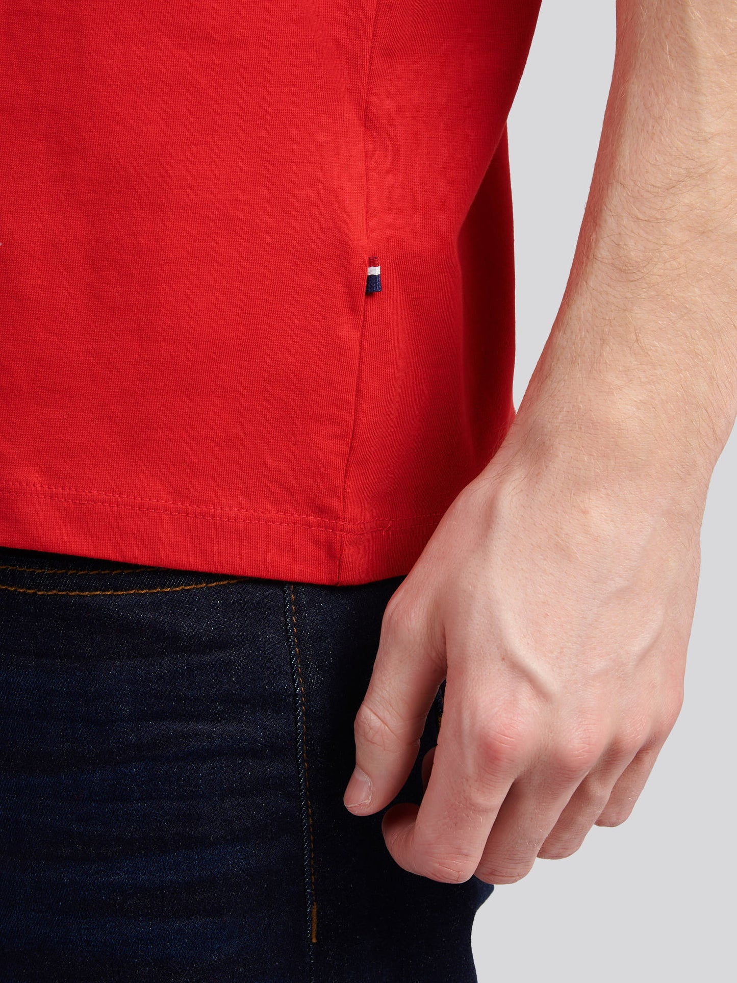 Mens Double Horsemen Graphic T-Shirt in Haute Red