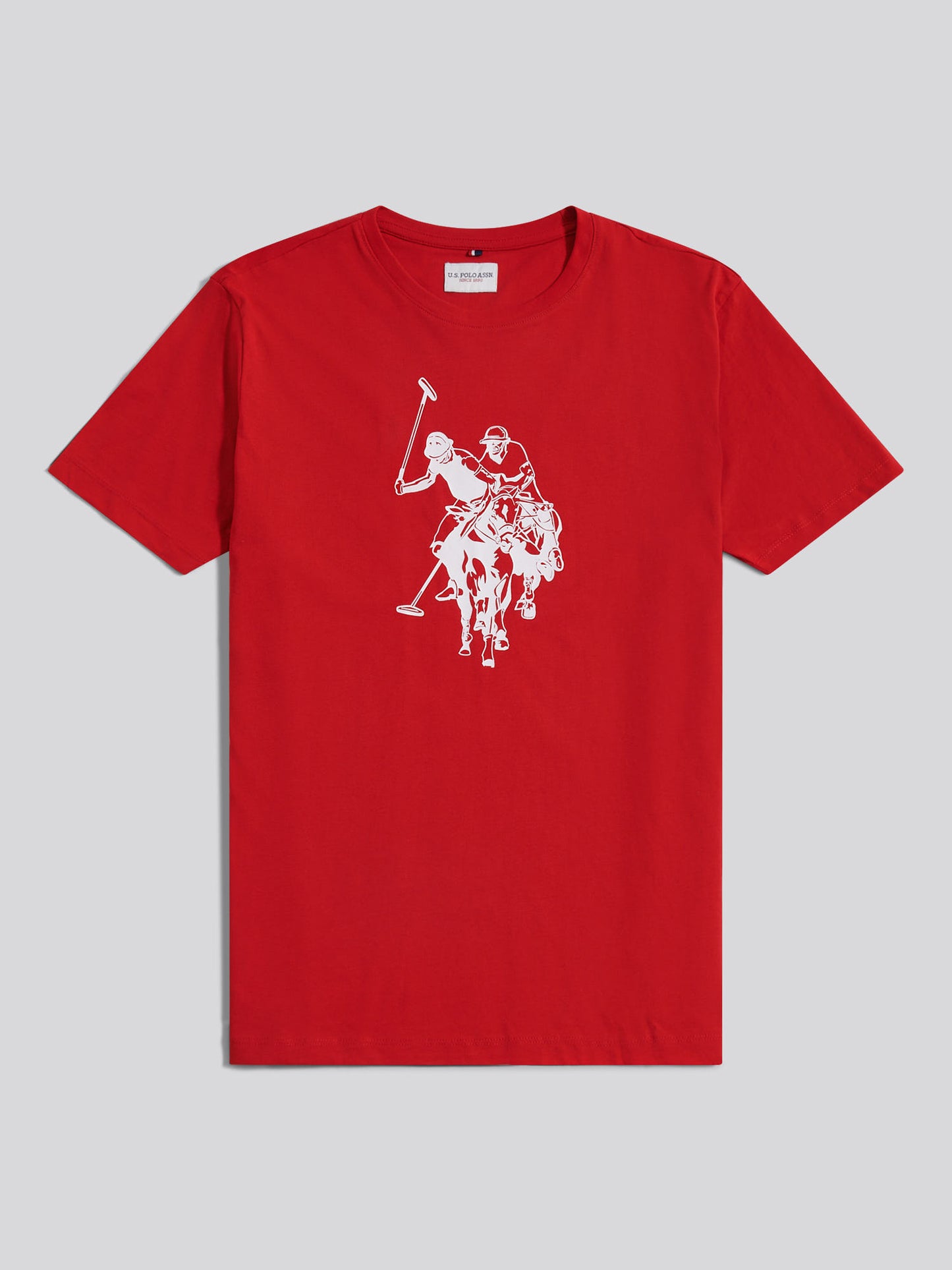Mens Double Horsemen Graphic T-Shirt in Haute Red