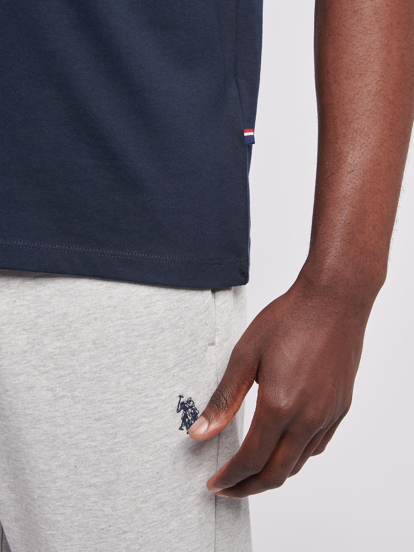 Mens Double Horsemen Graphic T-Shirt in Dark Sapphire Navy