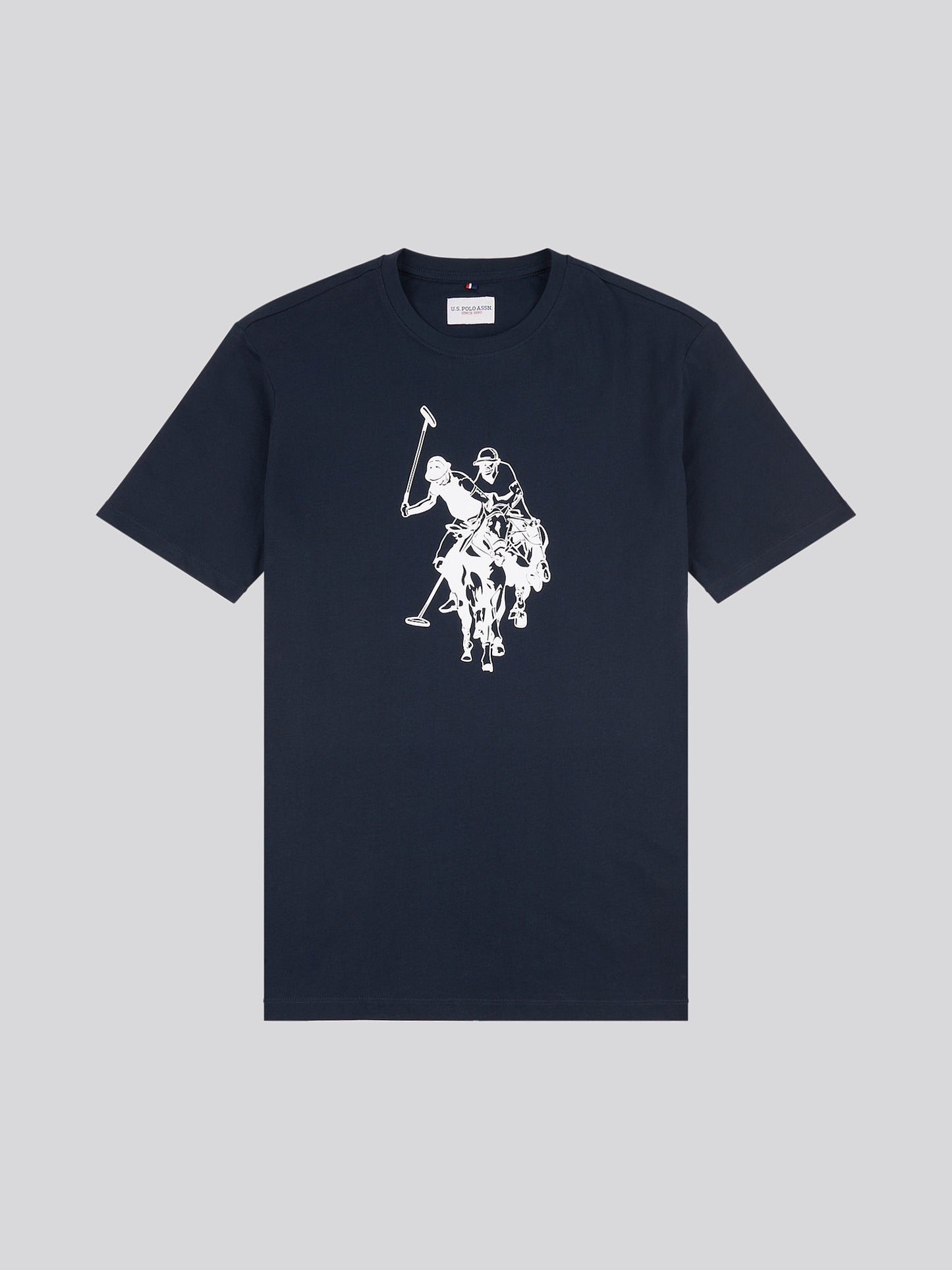 Mens Double Horsemen Graphic T-Shirt in Dark Sapphire Navy