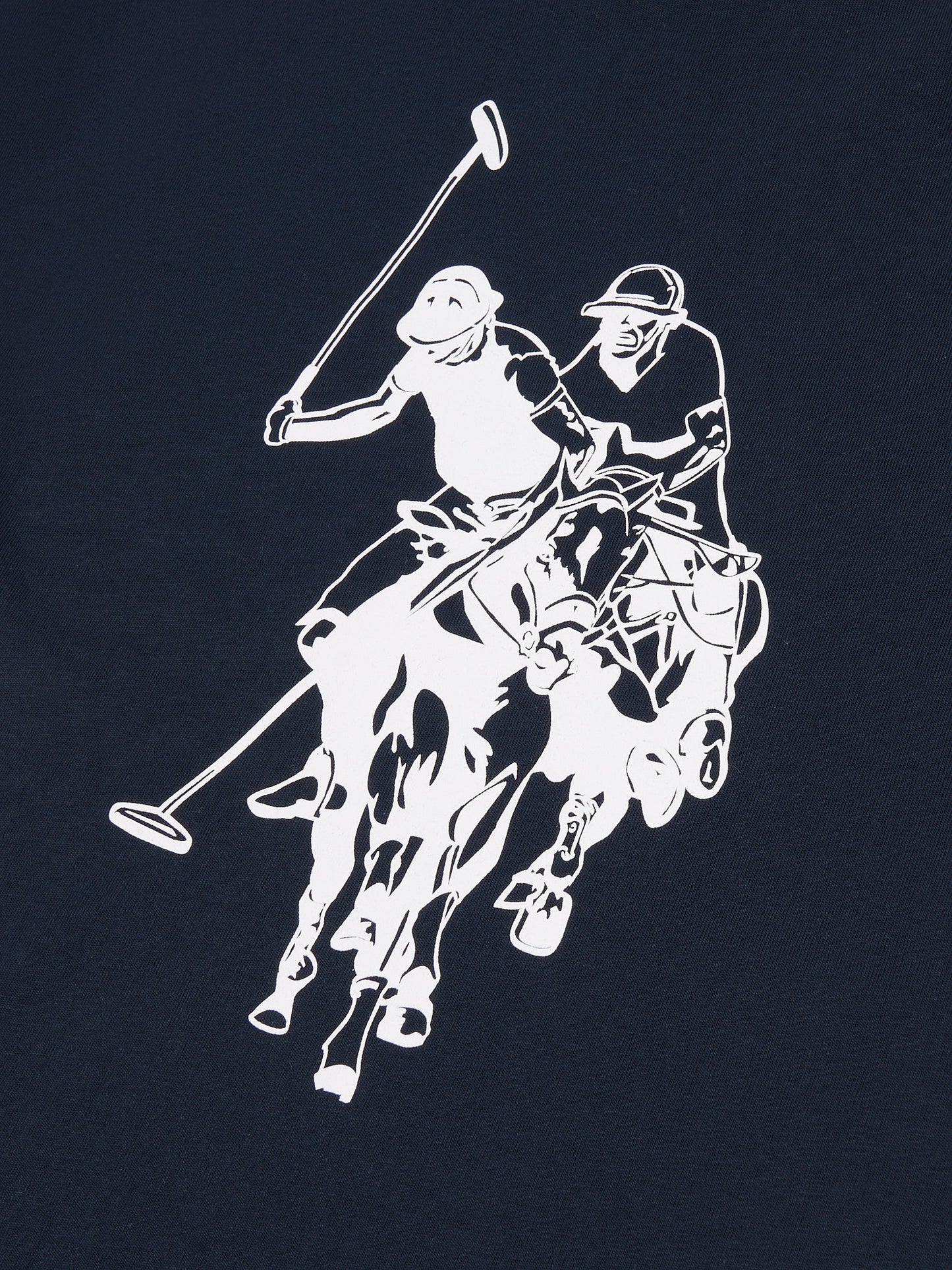 Mens Double Horsemen Graphic T-Shirt in Dark Sapphire Navy
