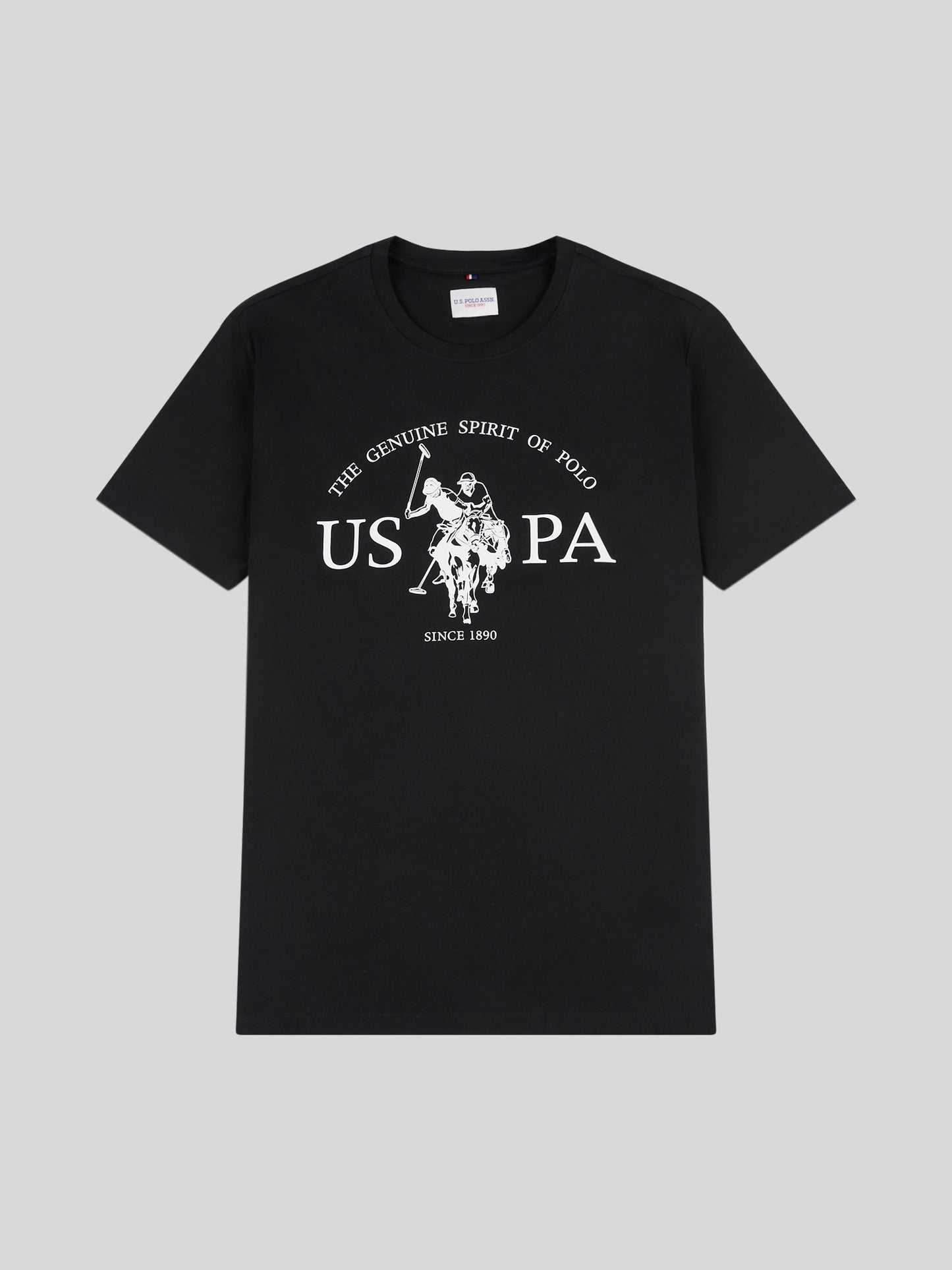 Mens USPA Print Graphic T-Shirt in Black