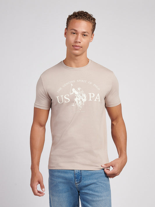 Mens USPA Print Graphic T-Shirt in Atmosphere