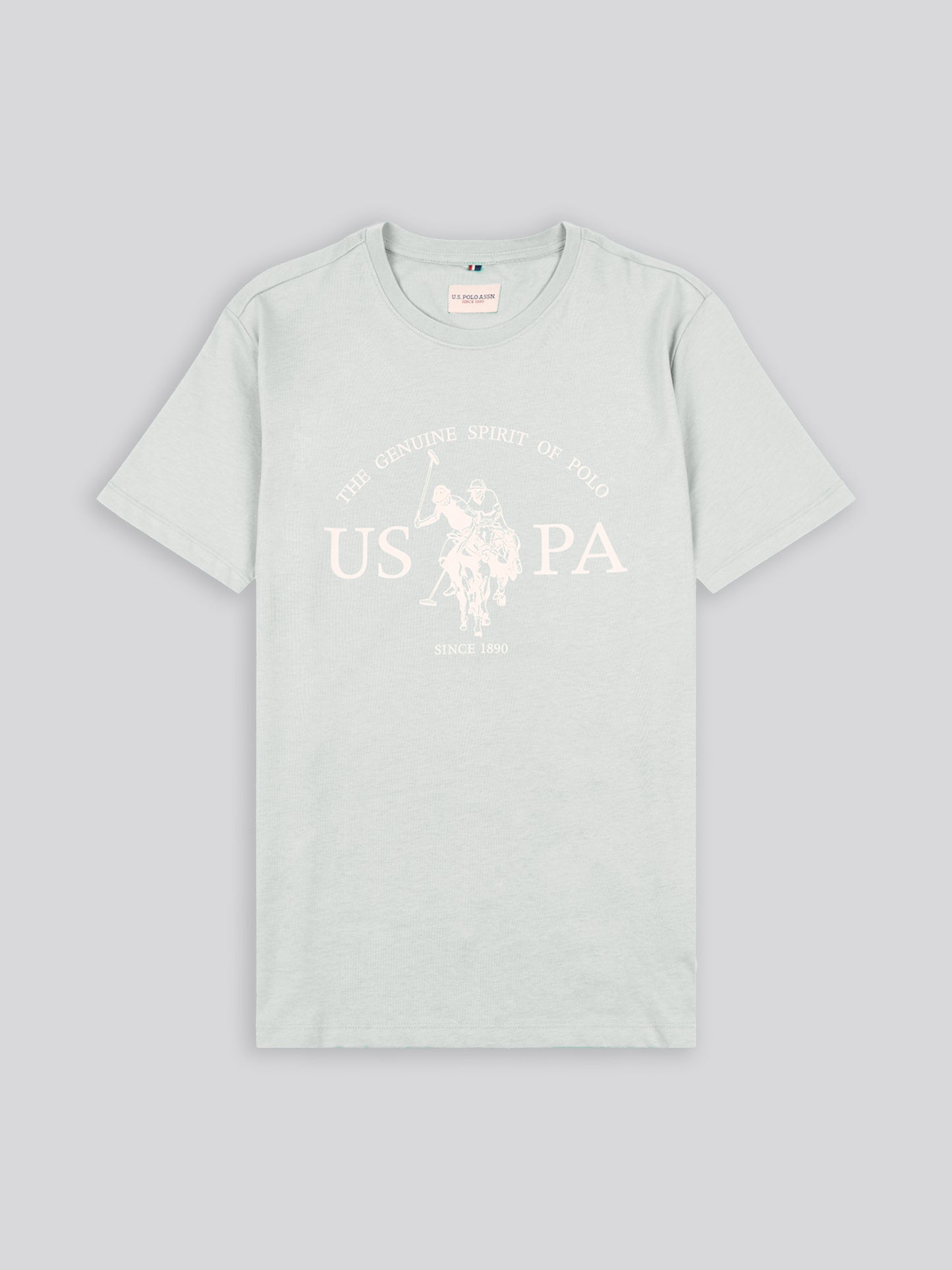 Mens USPA Print Graphic T-Shirt in Northern Droplet
