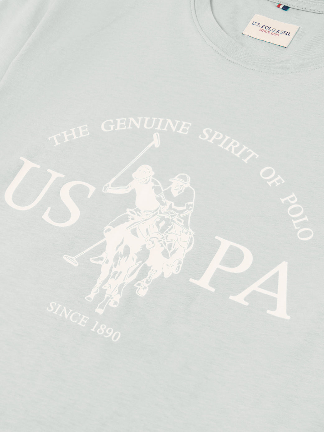 Mens USPA Print Graphic T-Shirt in Northern Droplet