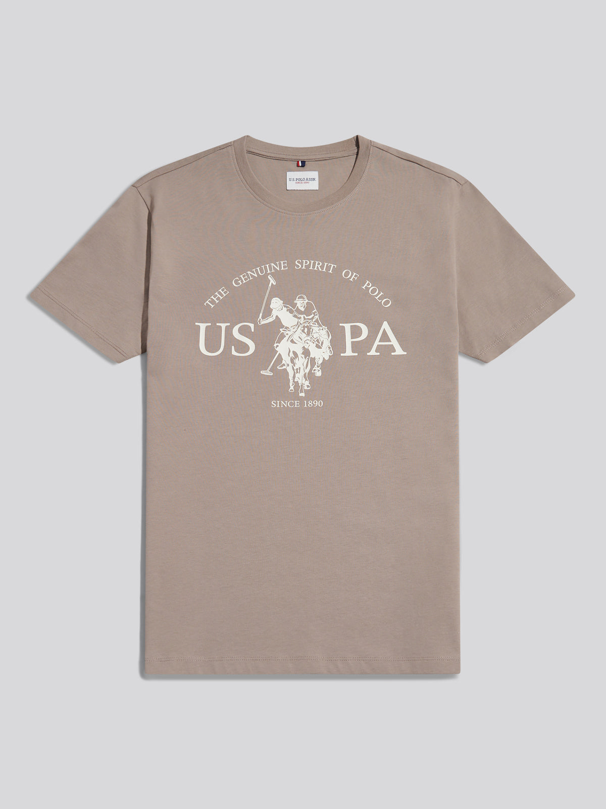 Mens USPA Print Graphic T-Shirt Cinder