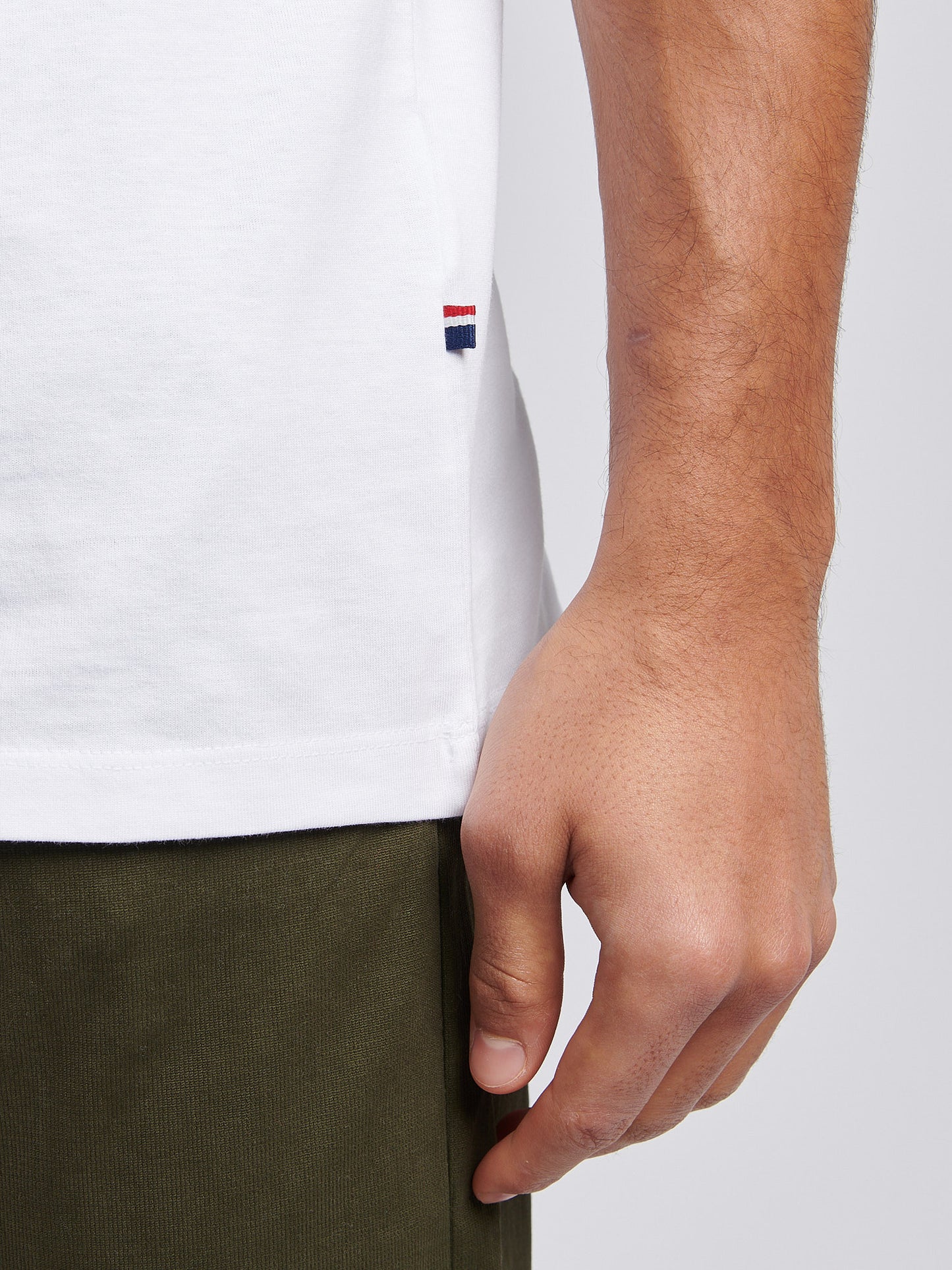 Mens Circle Print T-Shirt in Bright White