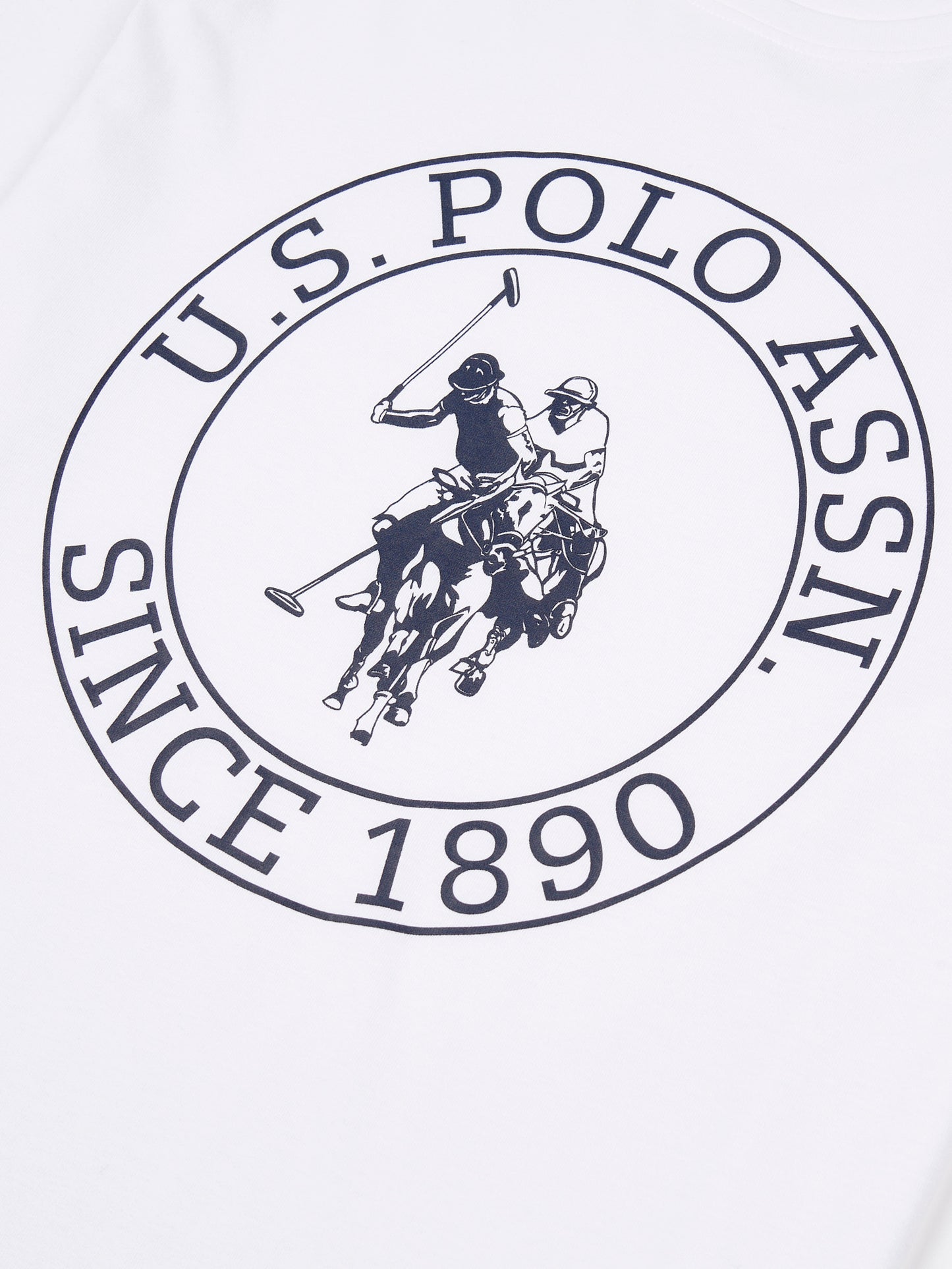 Mens Circle Print T-Shirt in Bright White