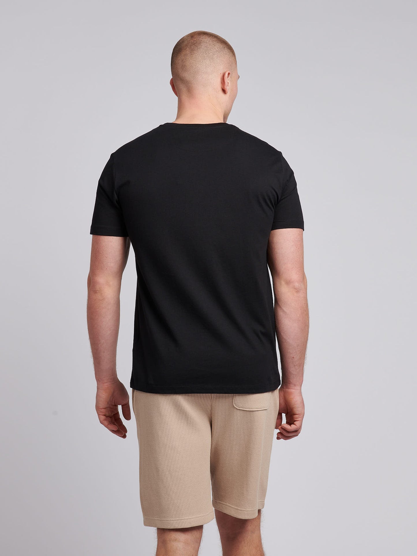 Mens Circle Print T-Shirt in Black
