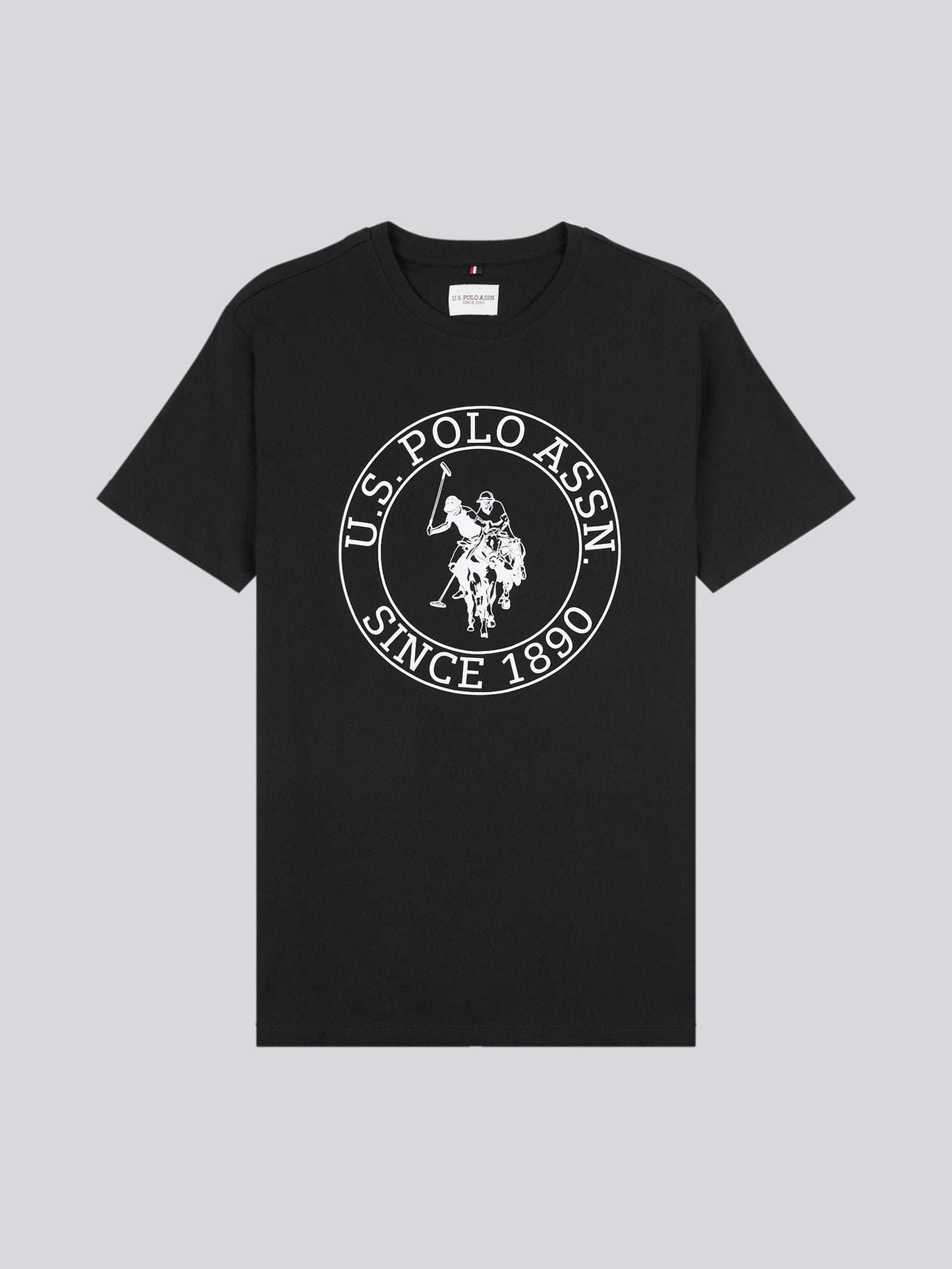Mens Circle Print T-Shirt in Black