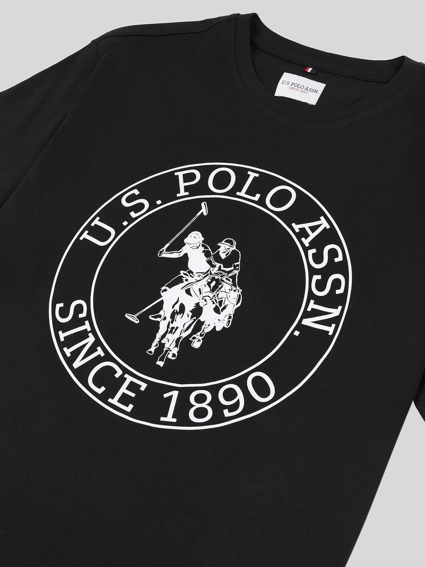 Mens Circle Print T-Shirt in Black