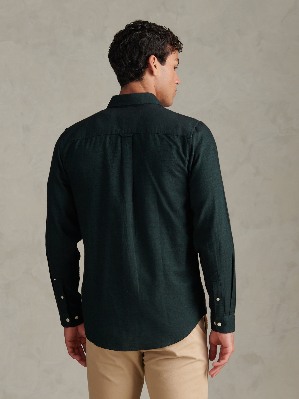 Mens Brushed Dobby Shirt Green Gables