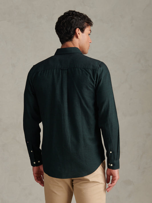 Mens Brushed Dobby Shirt Green Gables