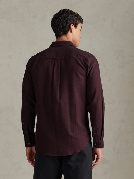 Mens Brushed Dobby Shirt Fig