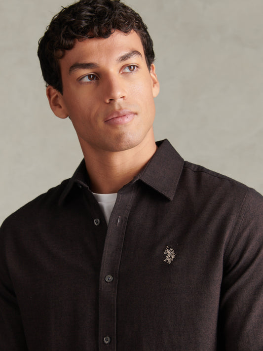 Mens Brushed Dobby Shirt Bracken
