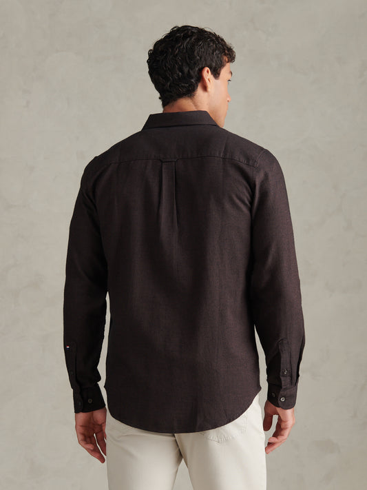 Mens Brushed Dobby Shirt Bracken