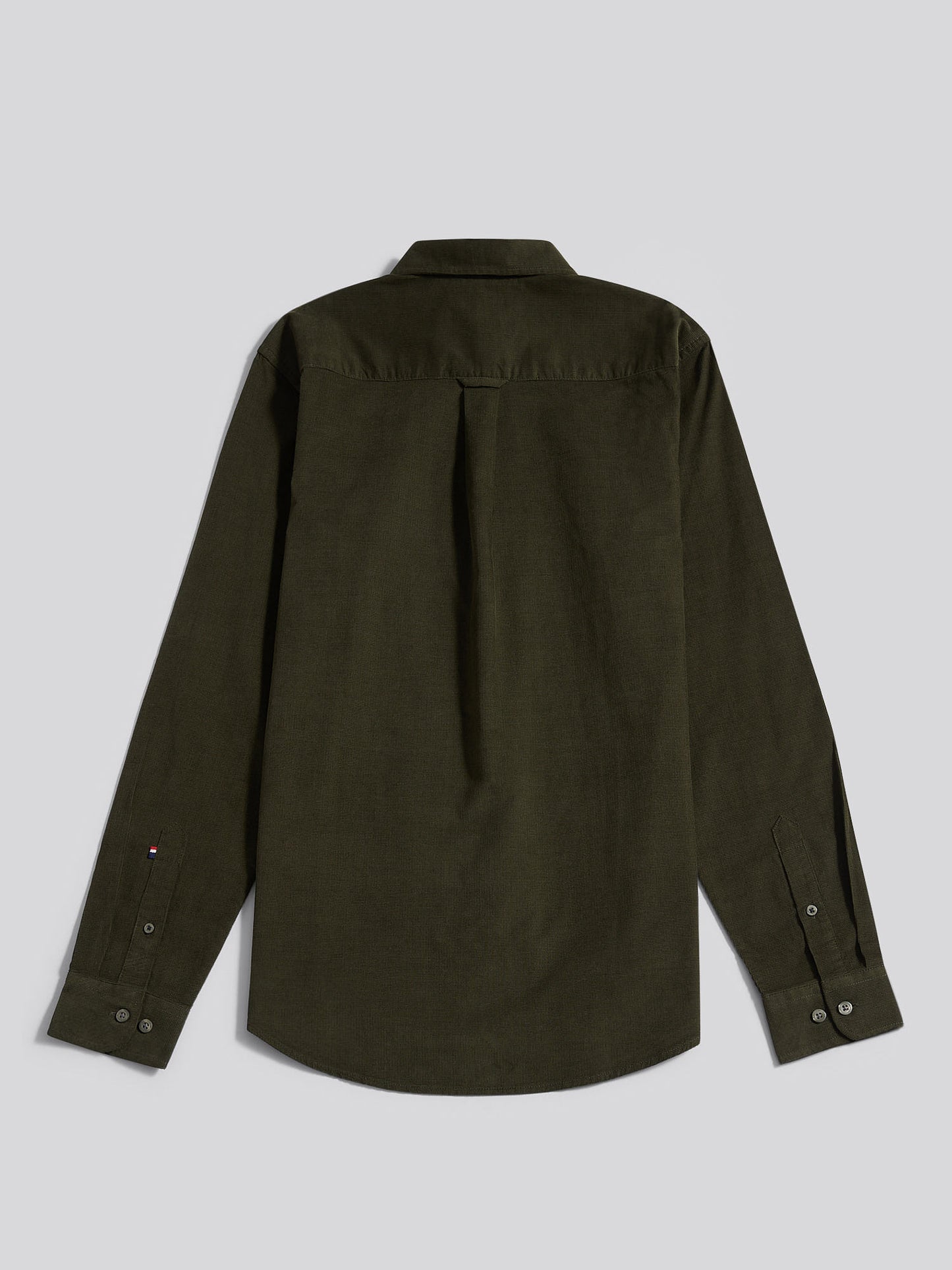 Mens Textured Corduroy Shirt in Forest Night