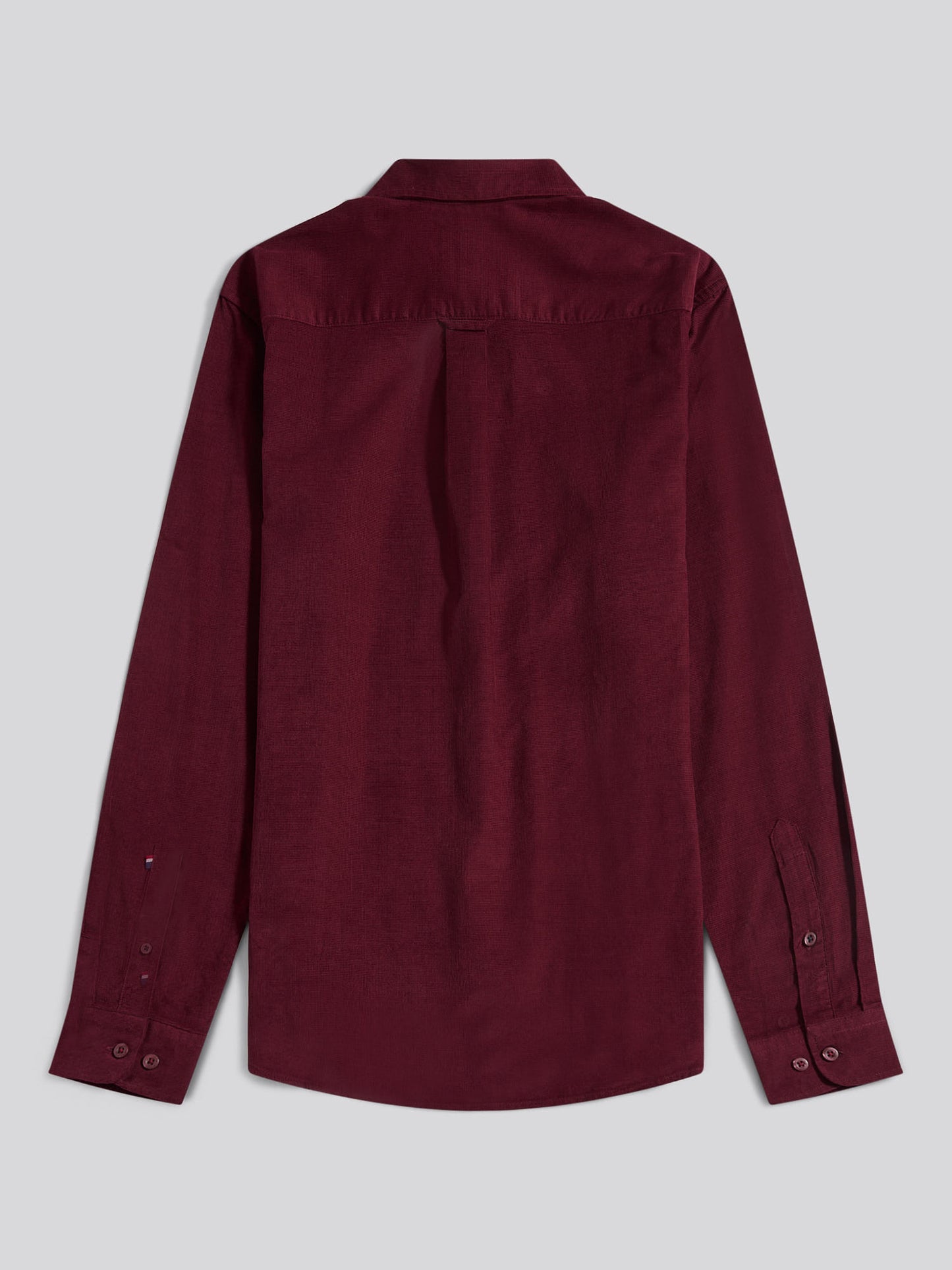 Mens Textured Corduroy Shirt in Windsor Wine
