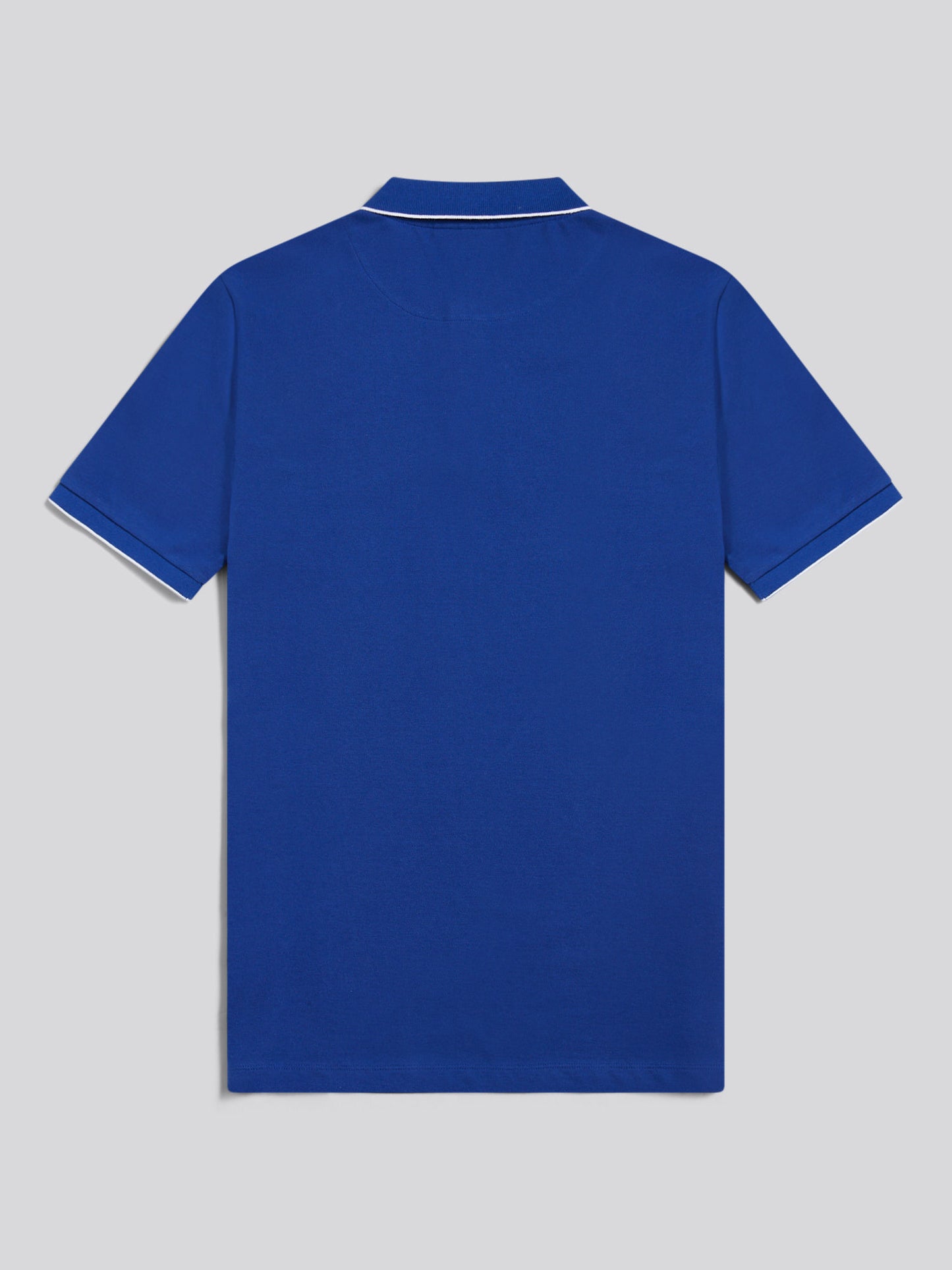 Mens Piped Polo Shirt in Sodalite Blue