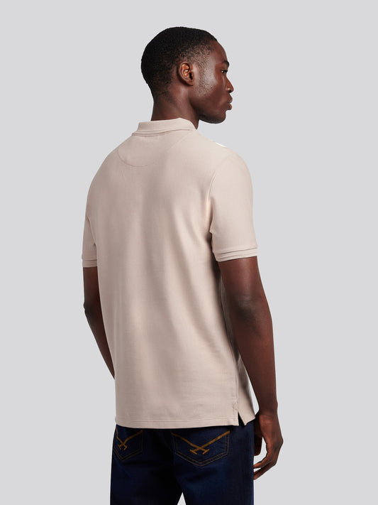 Mens Vertical Stripe Polo Shirt in Atmosphere