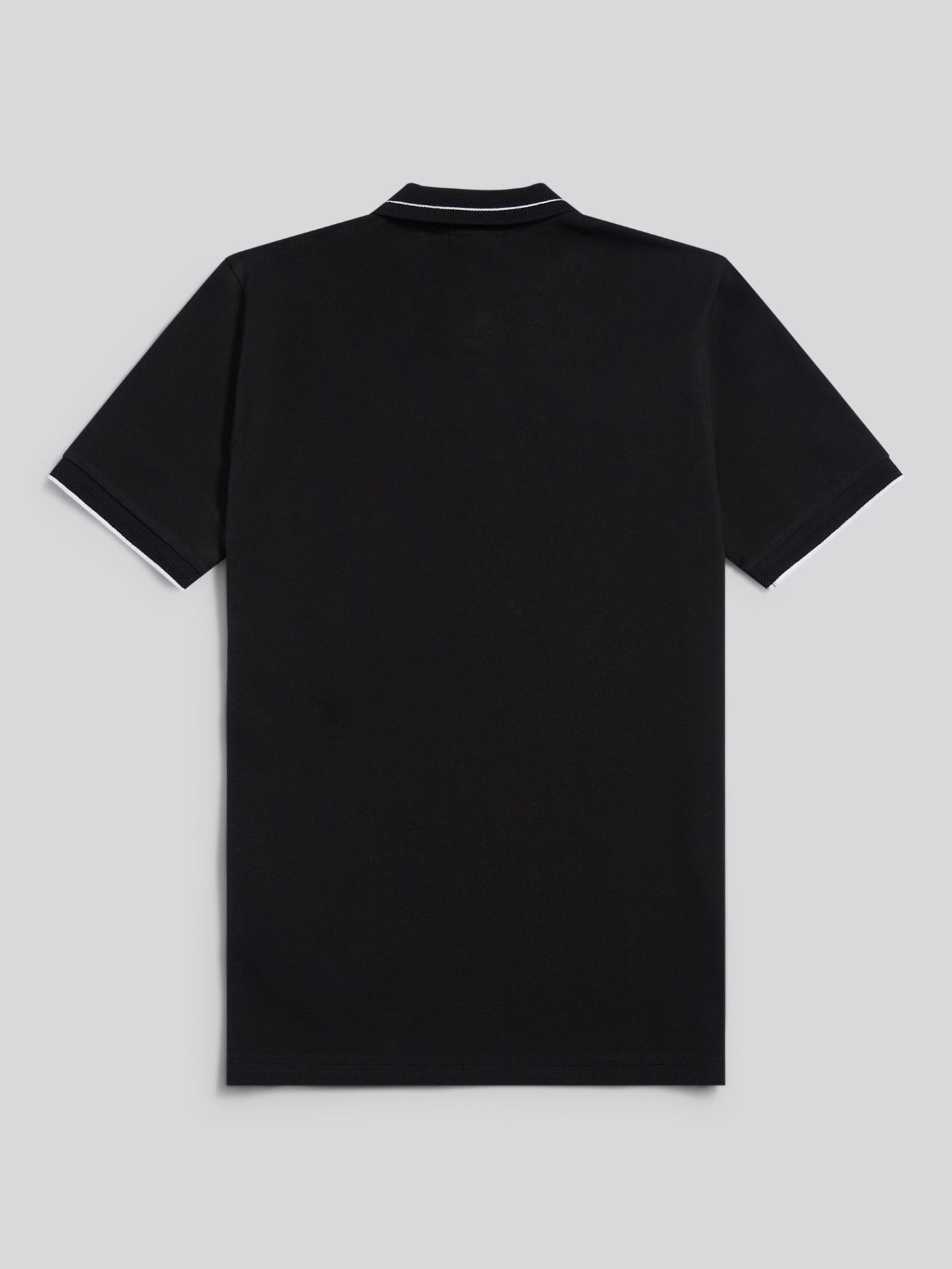 Mens Smart Pique Polo Shirt in Black