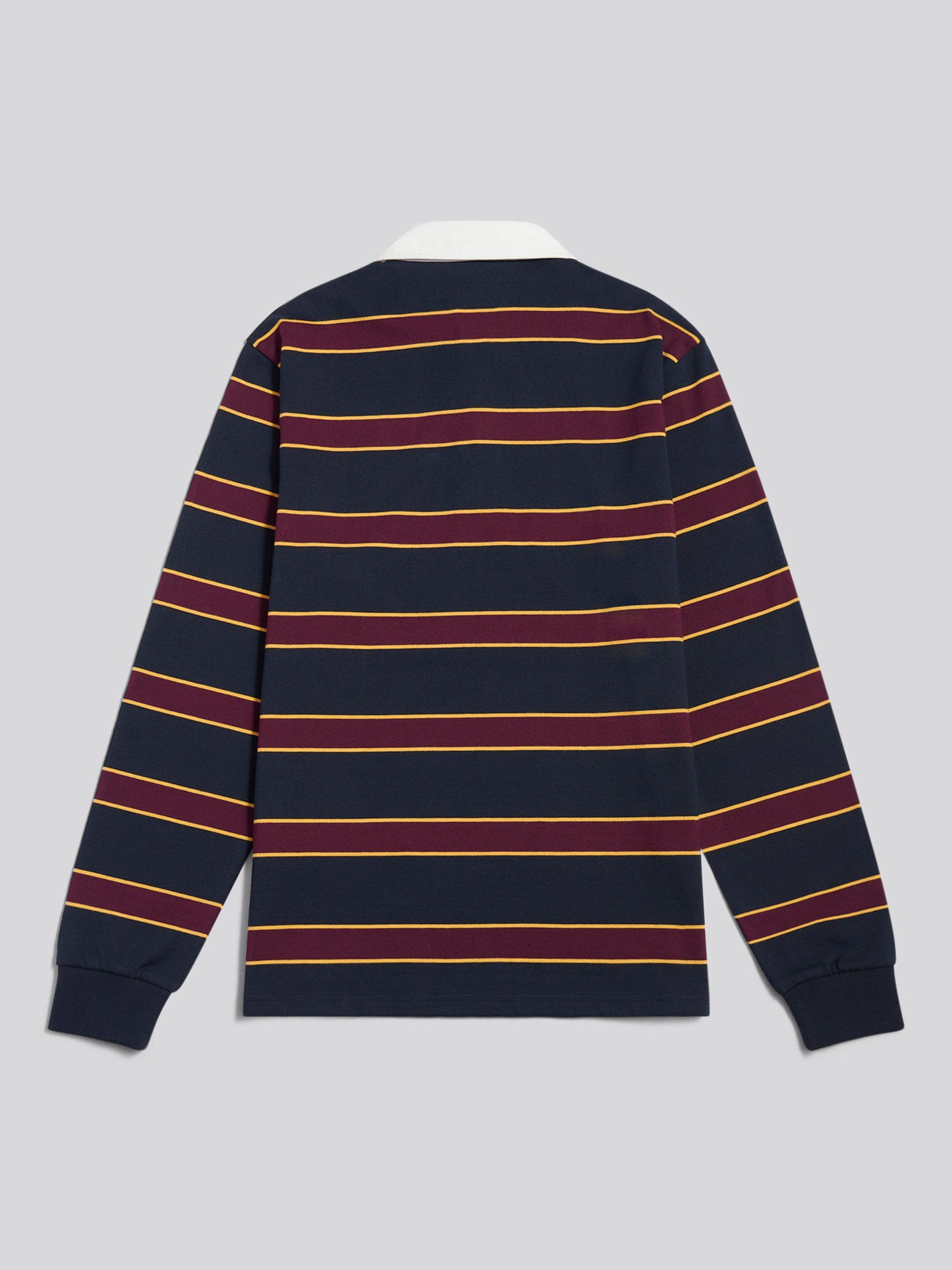 Mens Double Horsemen Stripe Rugby in Dark Sapphire Navy