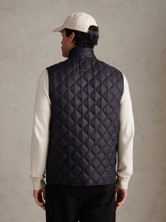 Mens Onion Quilt Lightweight Gilet Black
