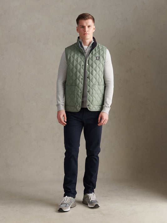 Mens Onion Quilt Lightweight Gilet Sea Spray
