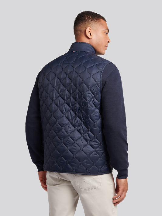 Mens Onion Quilt Lightweight Gilet in Dark Sapphire Navy