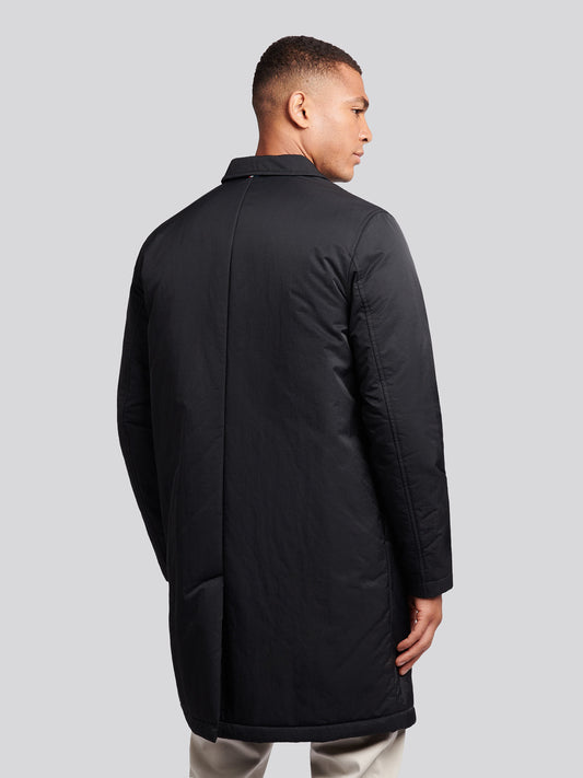 Mens Lightweight Quilted Mac in Black