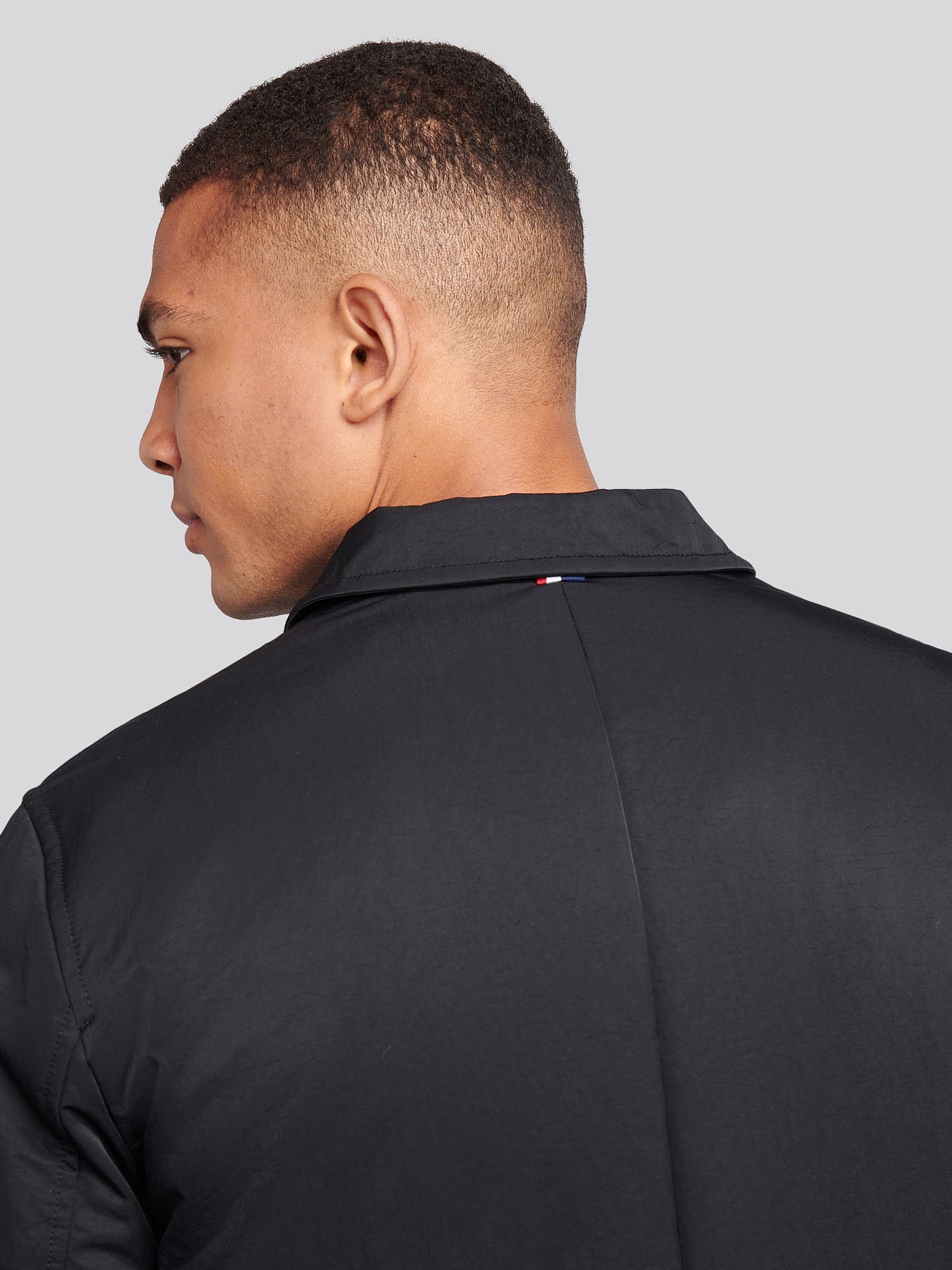 Mens Lightweight Quilted Mac in Black