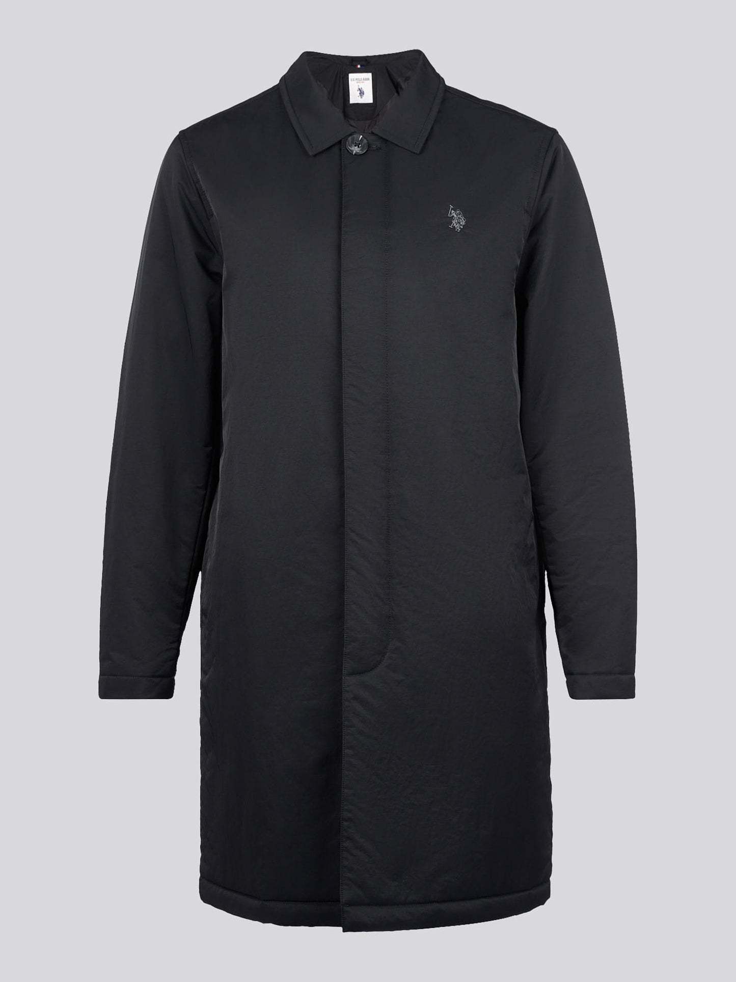 Mens Lightweight Quilted Mac in Black