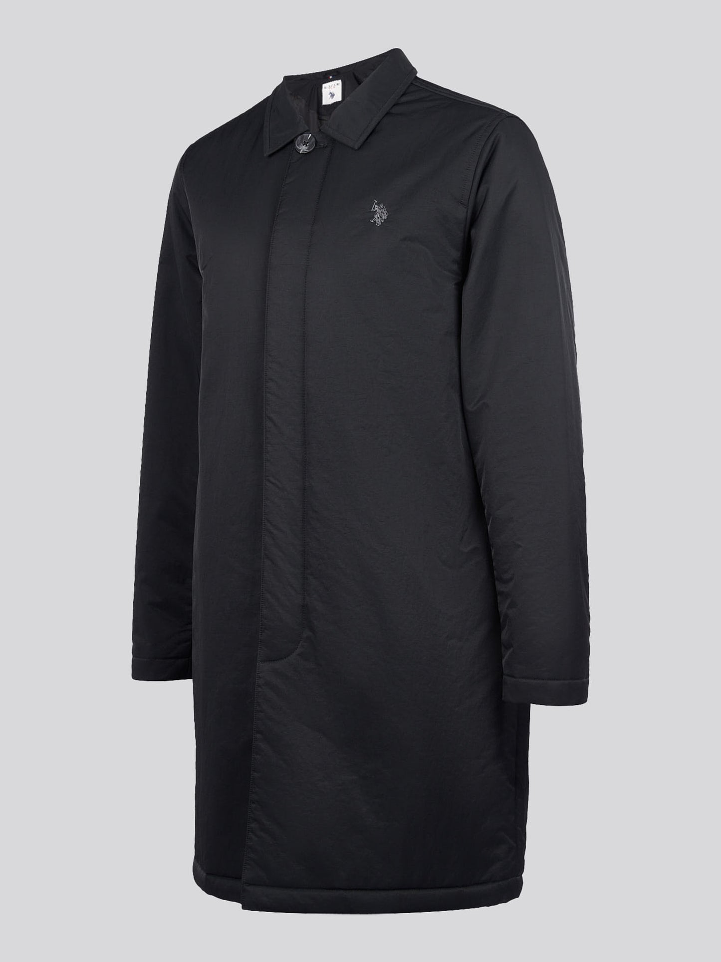 Mens Lightweight Quilted Mac in Black