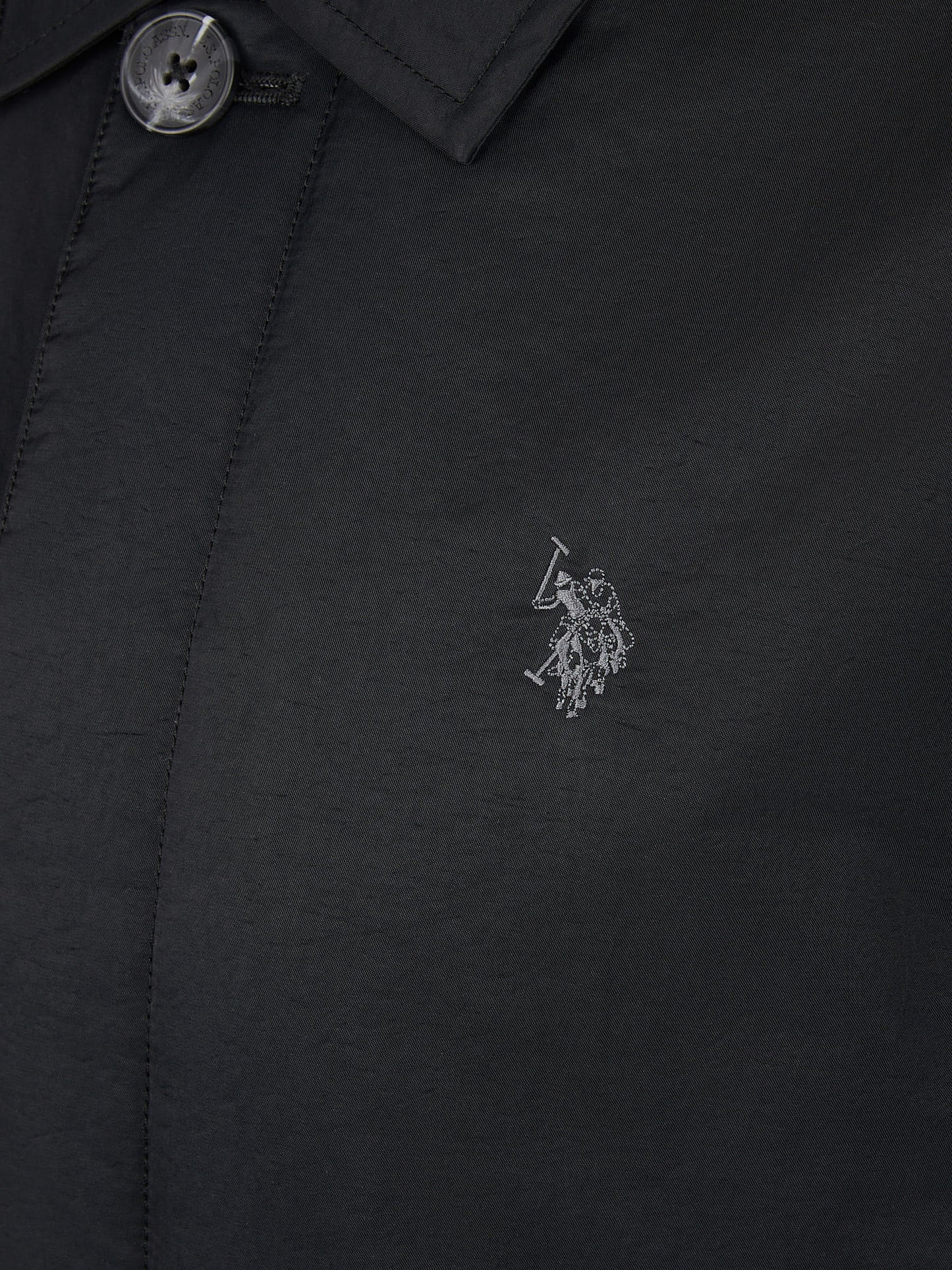 Mens Lightweight Quilted Mac in Black