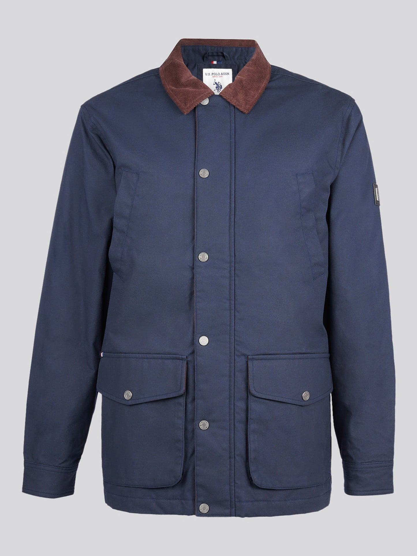 Mens Canvas Country Collared Jacket in Dark Sapphire Navy