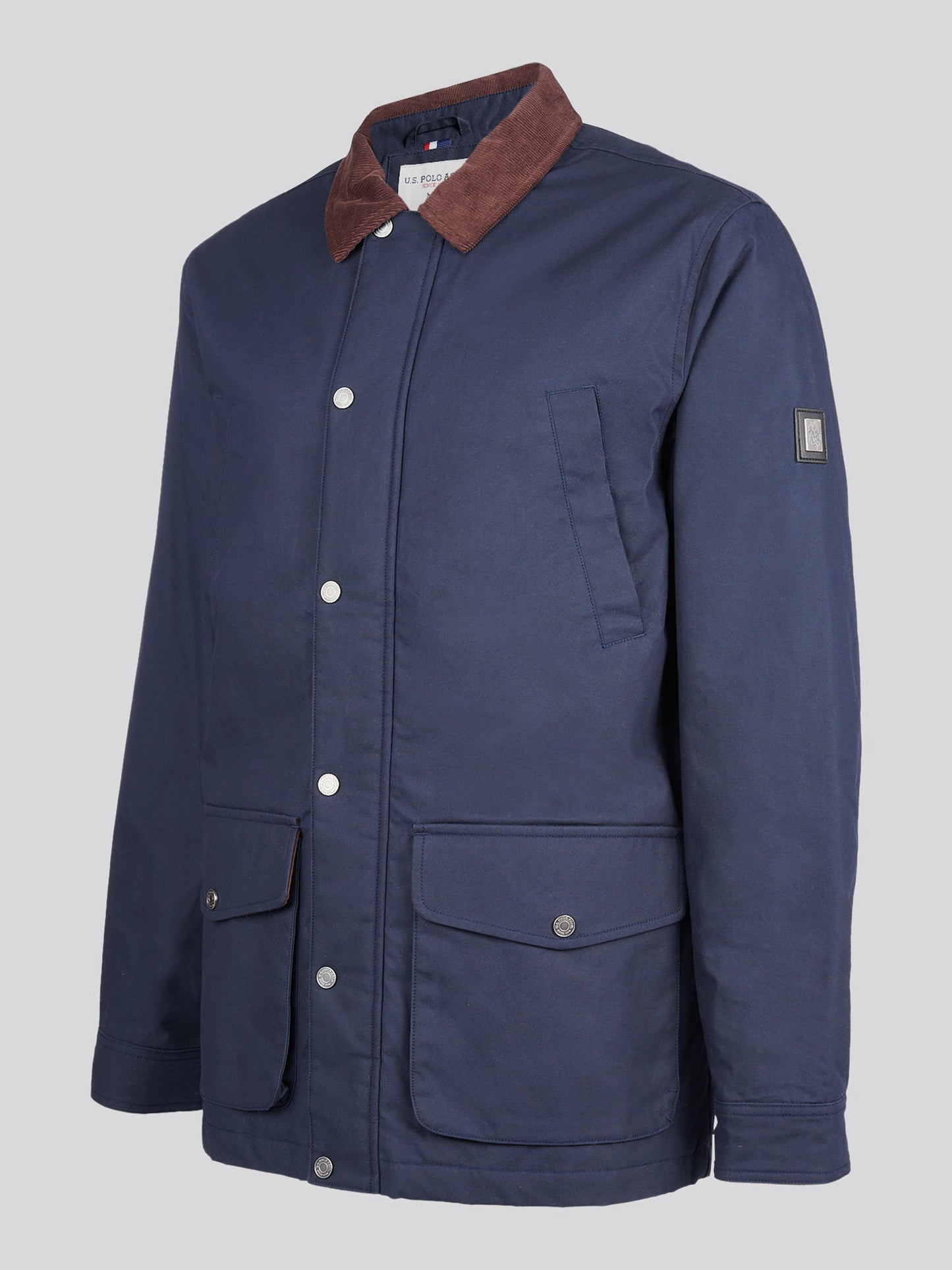 Mens Canvas Country Collared Jacket in Dark Sapphire Navy