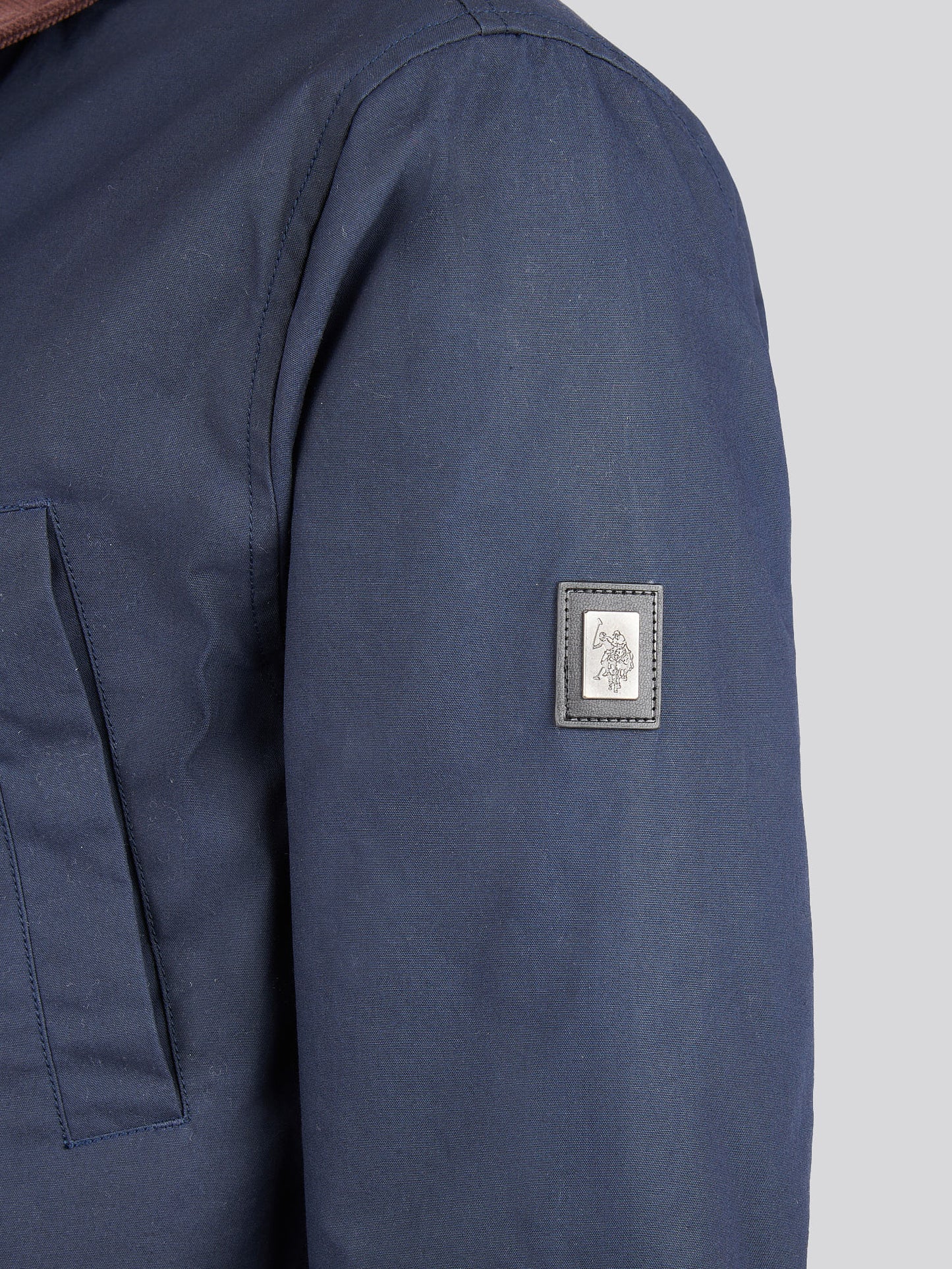 Mens Canvas Country Collared Jacket in Dark Sapphire Navy