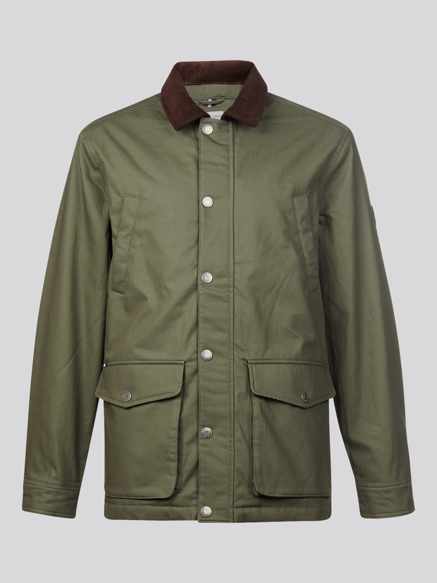 Mens Canvas Country Collared Jacket Beetle
